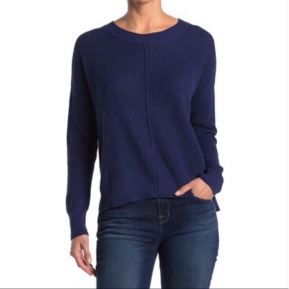 Sweet Romeo Sweaters - Sweet Romeo | Navy Crewneck Knit Sweater | Medium